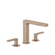 Змішувач для раковини Kludi Renon на 3 отвори брошурована бронза PVD 42393N175