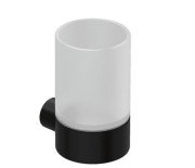 Склянка для зубних щіток Kludi Vela R з тримачем чорний матовий 5897539