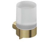 Диспенсер для жидкого мыла Kludi Vela R с держателем брашированное золото PVD 58976N0