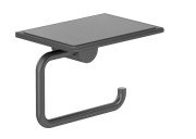 Держатель для туалетной бумаги Kludi Vela R с полкой оружейная сталь PVD 58971N2