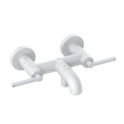 Смеситель для ванной Kludi Nova Fonte двухрычажный белый матовый 205405315