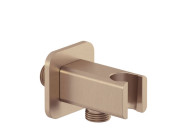 Шланговое подключение Kludi A-Qa с держателем для душа брашированная бронза PVD 65568N100