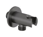 Шлангове підключення Kludi A-Qa з тримачем для душу збройова сталь PVD 65567N200