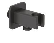 Шланговое подключение Kludi A-Qa с держателем для душа черный матовый 655683900