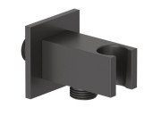 Шланговое подключение Kludi A-Qa с держателем для душа черный матовый 655693900