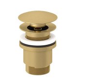 Донный клапан для раковины Kludi Push-Open брашированное золото PVD 10426N000