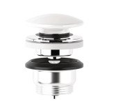 Донный клапан для раковины Kludi Push-Open белый 104704300