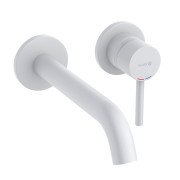 Змішувач для раковини Kludi Bozz настінний одноважільний білий матовий 382455376