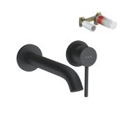 Змішувач для раковини Kludi Bozz настінний одноважільний чорний матовий 382453976S