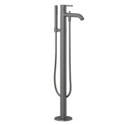 Смеситель для ванной Kludi Nova Fonte напольный с душевым гарнитуром оружейная сталь PVD 38590N215