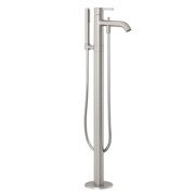 Смеситель для ванной Kludi Nova Fonte напольный с душевым гарнитуром брашированный никель PVD 38590N515