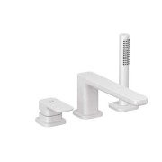 Змішувач на борт ванни Kludi Renon із душовим гарнітуром білий матовий 424485375