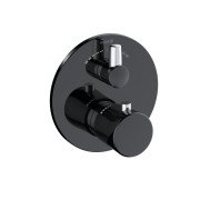 Термостат для душа Kludi Balance встраиваемый одновентильный черный матовый/хром 528108775