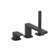 Змішувач на борт ванни Kludi Renon із душовим гарнітуром чорний матовий 424483975