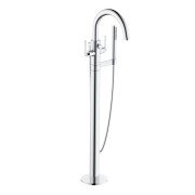 Смеситель для ванной Kludi Nova Fonte напольный с душевым гарнитуром хром 205900515