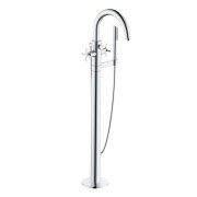 Смеситель для ванной Kludi Nova Fonte напольный с душевым гарнитуром хром 205900520