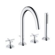 Смеситель на борт ванны Kludi Nova Fonte с душевым гарнитуром хром 204250520