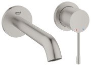 Смеситель для раковины Grohe Essence однорычажный настенный суперсталь 29192DC1