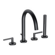 Смеситель на борт ванны Kludi Nova Fonte с душевым гарнитуром черный матовый 204253915