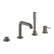 Смеситель на борт ванны Grohe Essence с душевым гарнитуром графит темный матовый 25251AL1