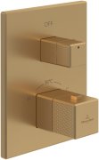 Термостат для душа Villeroy & Boch Mettlach встраиваемый матовое золото TVT12600100076