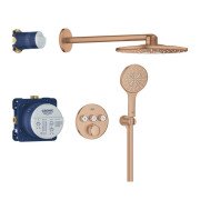 Душева система прихованого монтажу Grohe Grohtherm SmartControl із Rainshower SmartActive 310 теплий захід сонця матовий 34863DL0