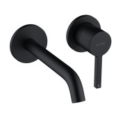 Змішувач для раковини Kludi Nova Fonte настінний одноважільний чорний матовий 202443915