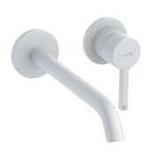 Змішувач для раковини Kludi Nova Fonte настінний одноважільний білий матовий 202455315