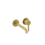 Змішувач для раковини Kludi Nova Fonte настінний одноважільний брашоване золото PVD 20245N015