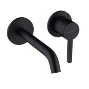 Смеситель для раковины Kludi Nova Fonte настенный однорычажный черный матовый 202443915