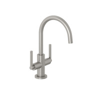 Смеситель для раковины Kludi Nova Fonte двухрычажный брашированный никель PVD 20118N515