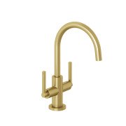 Змішувач для раковини Kludi Nova Fonte двоважільний брошуроване золото PVD 20118N015