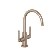 Змішувач для раковини Kludi Nova Fonte двоважільний брашована бронза PVD 20118N115