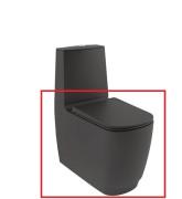 Чаша унітазу-компакту Kludi Resa S 34,5х62 см кераміка чорний матовий 27WCB0139