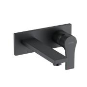 Смеситель для раковины Kludi Bozz настенный однорычажный черный матовый 482473965
