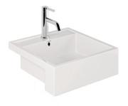 Раковина для ванной Kludi Resa полувстраиваемая 46х46 см керамика белый 57W0143