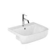 Раковина для ванной Kludi Resa полувстраиваемая 52х42,5 см керамика белый 57W0343