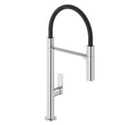 Змішувач для кухні Kludi Qord Flex одноважільний з висувною лійкою хром 568590575