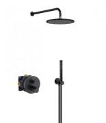 Душевая система скрытого монтажа Kludi Nova Fonte с термостатом черный матовый 208313915