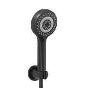 Ручний душ на тримачі Kludi Dive S 3-режимний чорний матовий 689503900