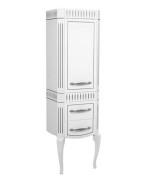 Пенал для ванной Аквародос Роял напольный 50х38,5х165 см правый белый патина серебро АР000000803