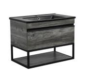 Тумба подвесная Аквародос Loft-Iron 75 см с раковиной Arte ДСП/МДФ дуб морас АР000082557