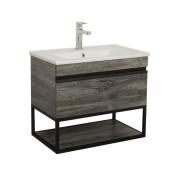 Тумба подвесная Аквародос Loft-Iron 75 см с раковиной Arte ДСП/МДФ дуб морас АР000051851