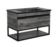 Тумба подвесная Аквародос Loft-Iron 85 см с раковиной Arte ДСП/МДФ дуб морас АР000082558