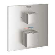 Термостат для душа скрытого монтажа Grohe Grohtherm Cube на 2 выхода суперсталь 24154DC0