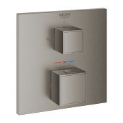 Термостат для душу прихованого монтажу Grohe Grohtherm Cube на 2 виходи графіт темний матовий 24154AL0