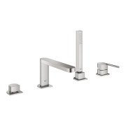 Смеситель на борт ванны Grohe Plus с душевым гарнитуром суперсталь 29307DC3