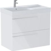 Тумба з раковиною Roca Ella 80x46 см чаша зліва ДСП білий глянець A851912806