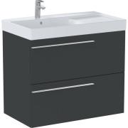 Тумба з раковиною Roca Ella 80x46 см чаша ліворуч ДСП онікс матовий A851912531