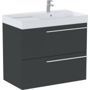 Тумба з раковиною Roca Ella 80x46 см чаша праворуч ДСП онікс матовий A851913531